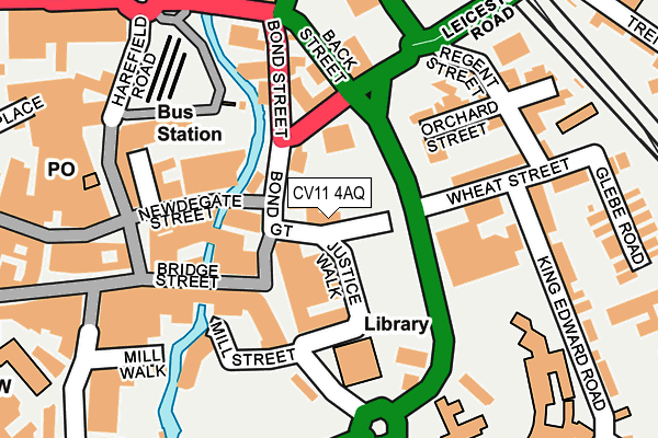 CV11 4AQ map - OS OpenMap – Local (Ordnance Survey)