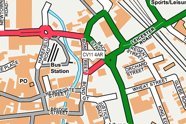 Map of THE CROWN NUNEATON 2023 LIMITED at local scale
