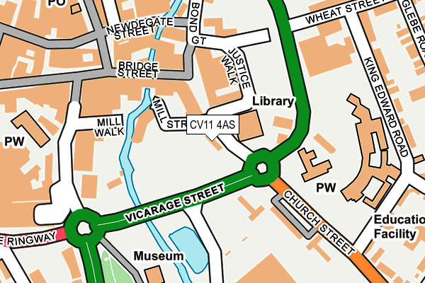 CV11 4AS map - OS OpenMap – Local (Ordnance Survey)