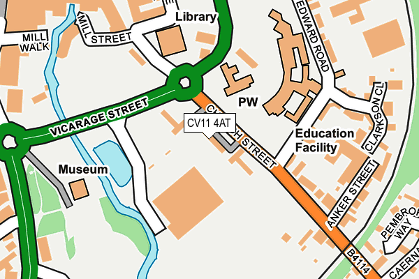 CV11 4AT map - OS OpenMap – Local (Ordnance Survey)