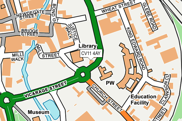 CV11 4AY map - OS OpenMap – Local (Ordnance Survey)