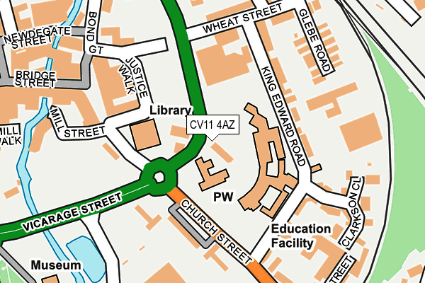 CV11 4AZ map - OS OpenMap – Local (Ordnance Survey)