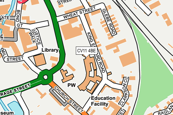 CV11 4BE map - OS OpenMap – Local (Ordnance Survey)
