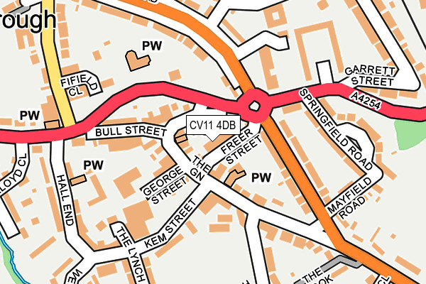 CV11 4DB map - OS OpenMap – Local (Ordnance Survey)