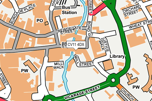 CV11 4DX map - OS OpenMap – Local (Ordnance Survey)