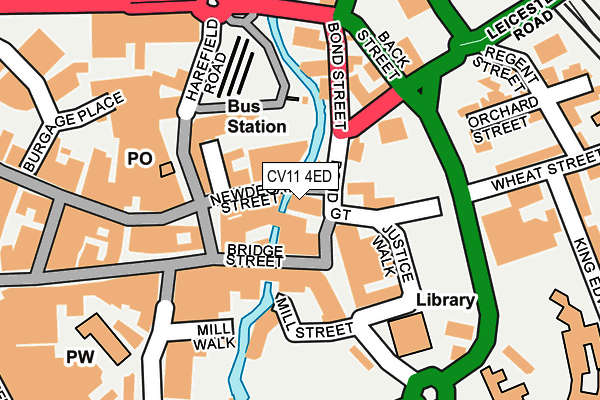 CV11 4ED map - OS OpenMap – Local (Ordnance Survey)