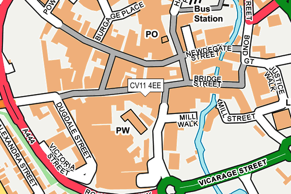 CV11 4EE map - OS OpenMap – Local (Ordnance Survey)