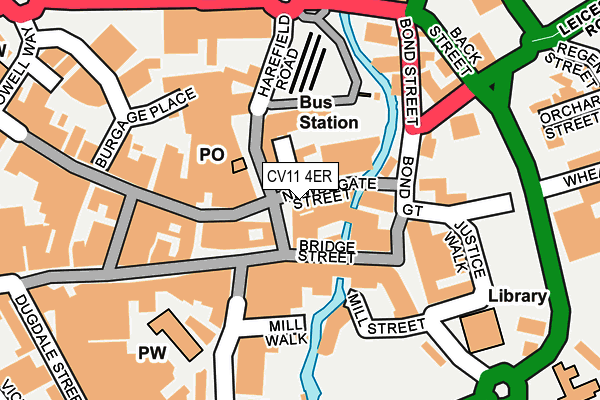 CV11 4ER map - OS OpenMap – Local (Ordnance Survey)