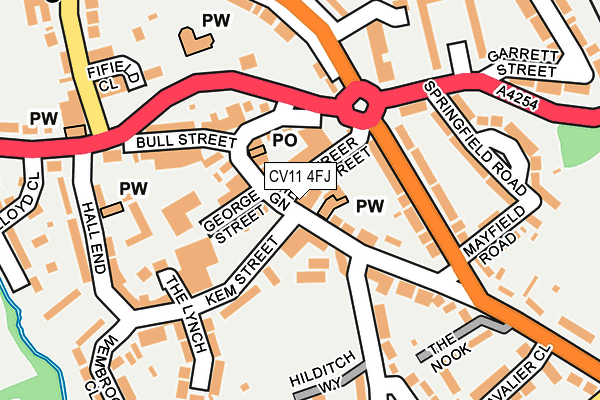 CV11 4FJ map - OS OpenMap – Local (Ordnance Survey)