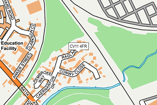 CV11 4FR map - OS OpenMap – Local (Ordnance Survey)
