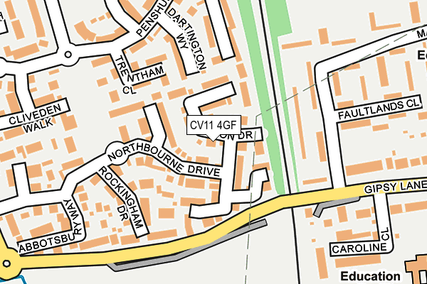 CV11 4GF map - OS OpenMap – Local (Ordnance Survey)