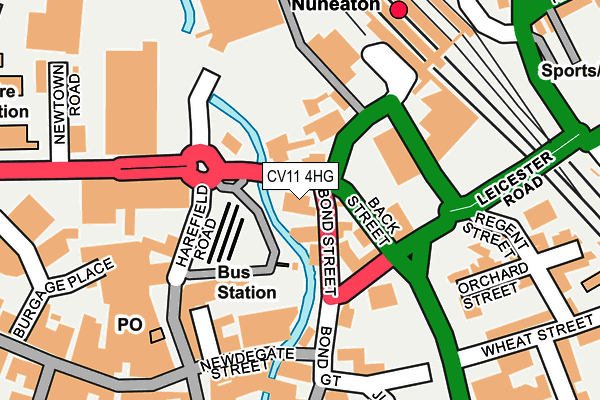 CV11 4HG map - OS OpenMap – Local (Ordnance Survey)