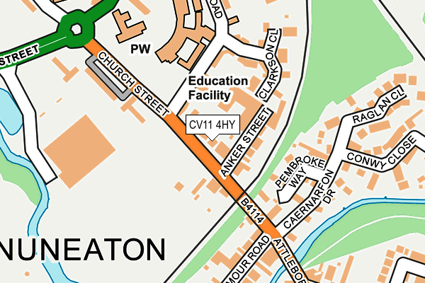 CV11 4HY map - OS OpenMap – Local (Ordnance Survey)