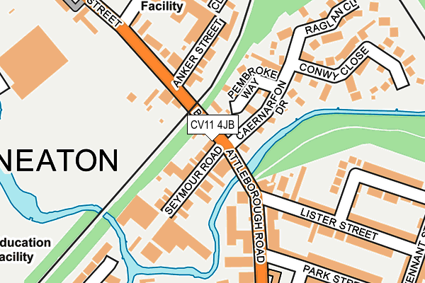 CV11 4JB map - OS OpenMap – Local (Ordnance Survey)