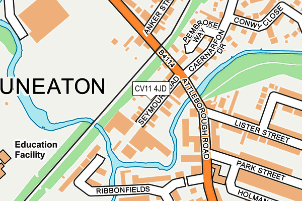 CV11 4JD map - OS OpenMap – Local (Ordnance Survey)