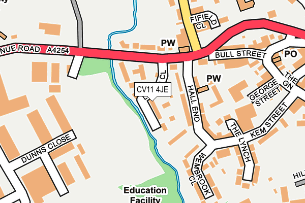 CV11 4JE map - OS OpenMap – Local (Ordnance Survey)