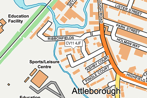 CV11 4JF map - OS OpenMap – Local (Ordnance Survey)