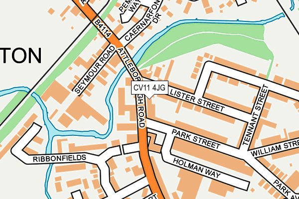 CV11 4JG map - OS OpenMap – Local (Ordnance Survey)