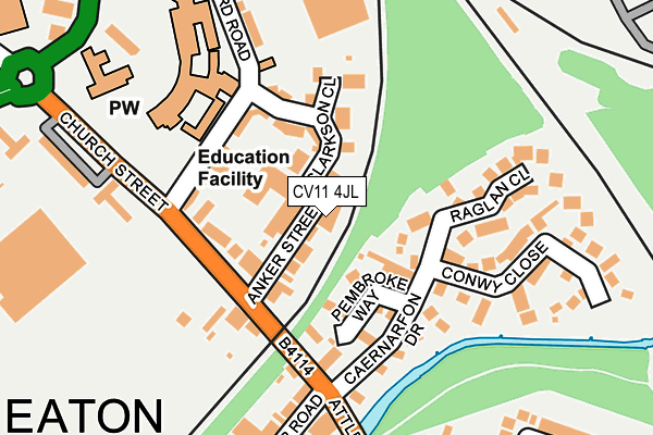 CV11 4JL map - OS OpenMap – Local (Ordnance Survey)