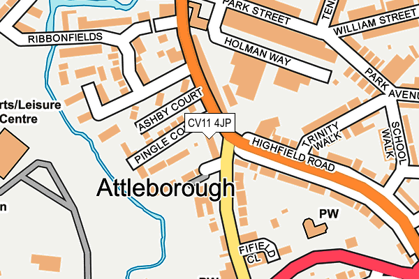 CV11 4JP map - OS OpenMap – Local (Ordnance Survey)