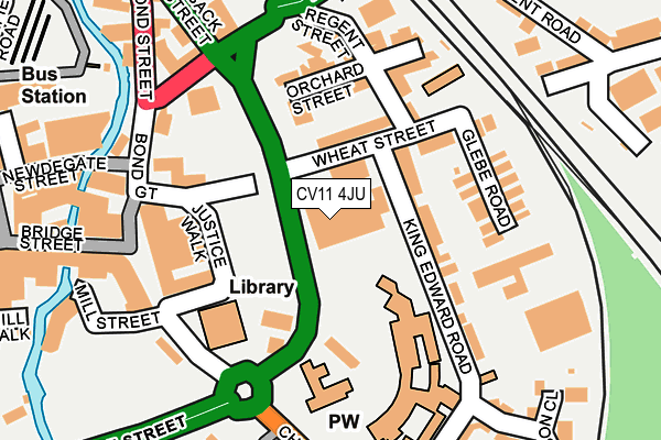 CV11 4JU map - OS OpenMap – Local (Ordnance Survey)