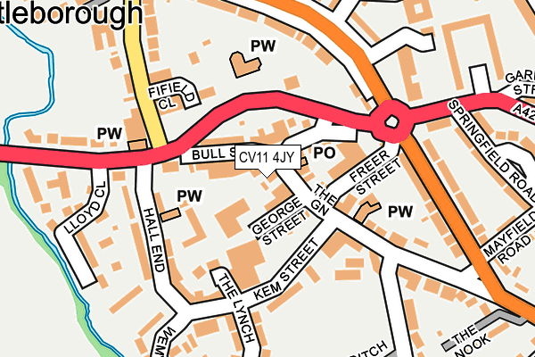 CV11 4JY map - OS OpenMap – Local (Ordnance Survey)