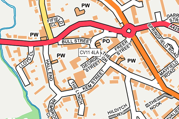 CV11 4LA map - OS OpenMap – Local (Ordnance Survey)