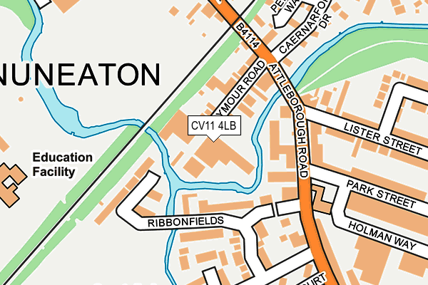 CV11 4LB map - OS OpenMap – Local (Ordnance Survey)