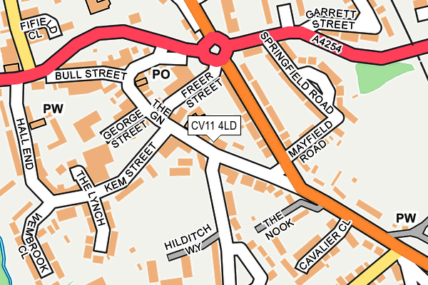 CV11 4LD map - OS OpenMap – Local (Ordnance Survey)