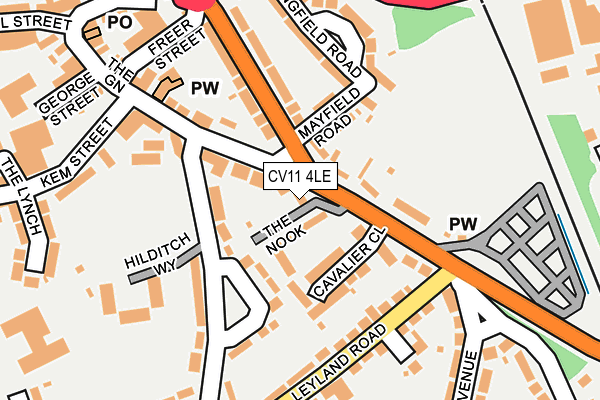 CV11 4LE map - OS OpenMap – Local (Ordnance Survey)