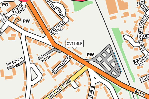 CV11 4LF map - OS OpenMap – Local (Ordnance Survey)