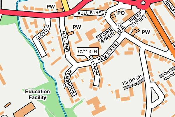 CV11 4LH map - OS OpenMap – Local (Ordnance Survey)