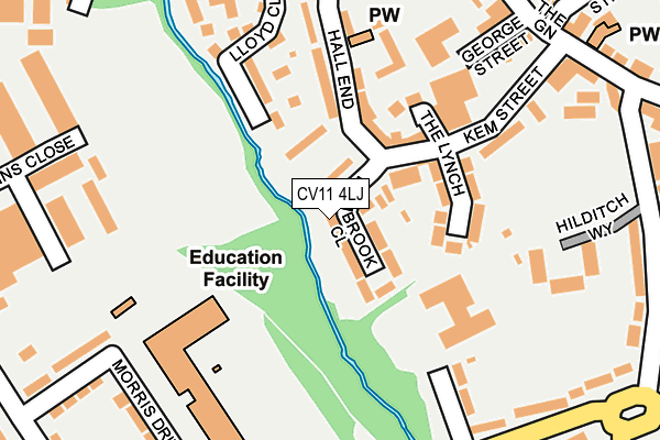 CV11 4LJ map - OS OpenMap – Local (Ordnance Survey)