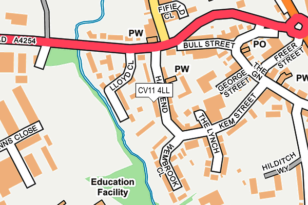 CV11 4LL map - OS OpenMap – Local (Ordnance Survey)