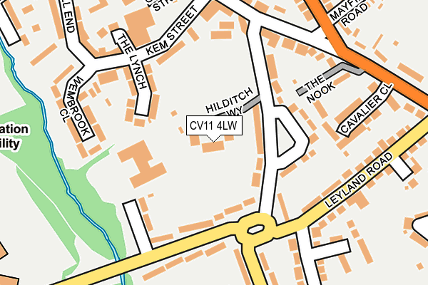 CV11 4LW map - OS OpenMap – Local (Ordnance Survey)