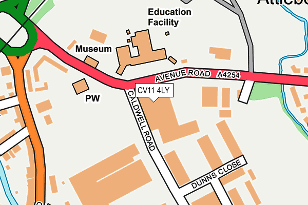 CV11 4LY map - OS OpenMap – Local (Ordnance Survey)