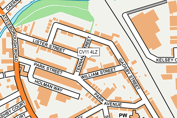 CV11 4LZ map - OS OpenMap – Local (Ordnance Survey)