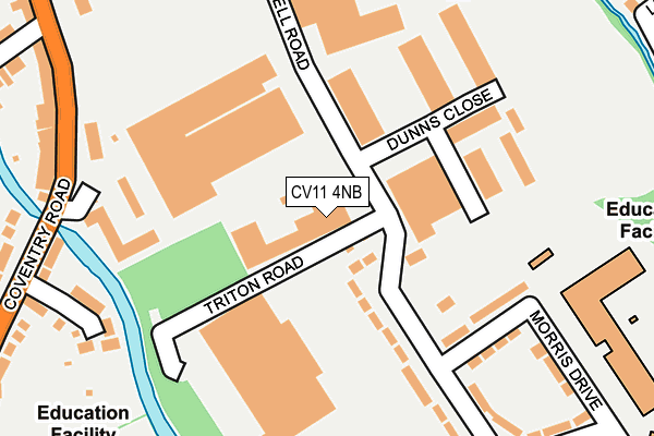 CV11 4NB map - OS OpenMap – Local (Ordnance Survey)