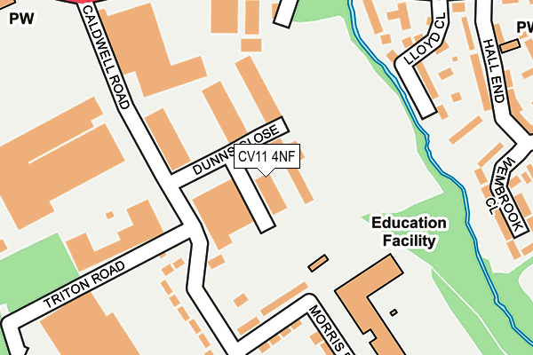 CV11 4NF map - OS OpenMap – Local (Ordnance Survey)