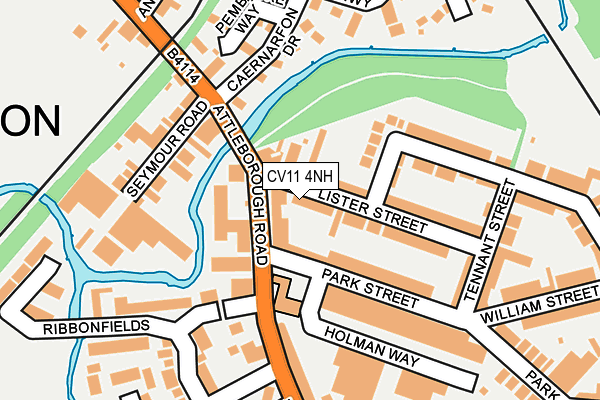 CV11 4NH map - OS OpenMap – Local (Ordnance Survey)