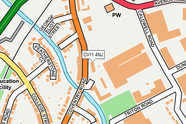 CV11 4NJ map - OS OpenMap – Local (Ordnance Survey)