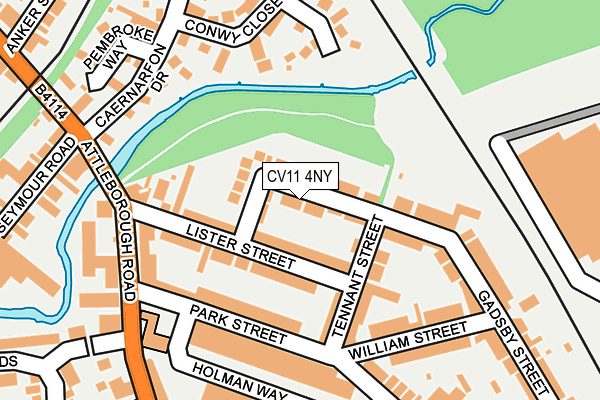CV11 4NY map - OS OpenMap – Local (Ordnance Survey)