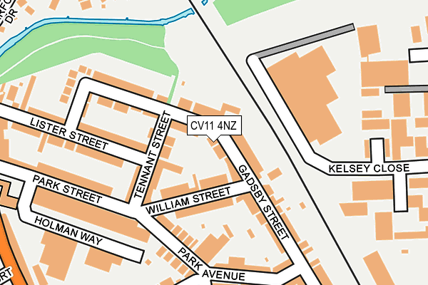 CV11 4NZ map - OS OpenMap – Local (Ordnance Survey)