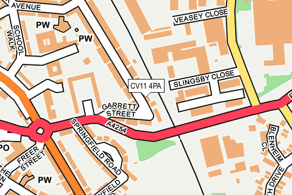 CV11 4PA map - OS OpenMap – Local (Ordnance Survey)