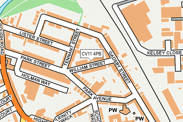 CV11 4PB map - OS OpenMap – Local (Ordnance Survey)