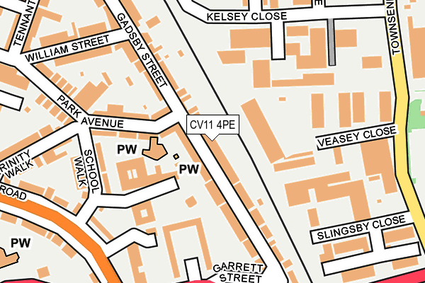 CV11 4PE map - OS OpenMap – Local (Ordnance Survey)