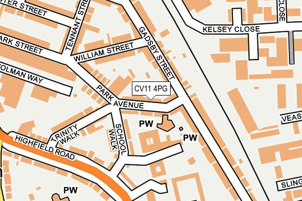 CV11 4PG map - OS OpenMap – Local (Ordnance Survey)