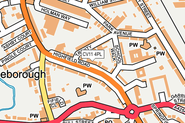 CV11 4PL map - OS OpenMap – Local (Ordnance Survey)
