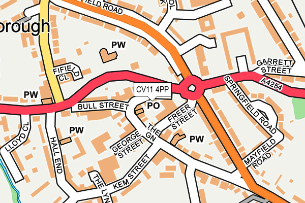 CV11 4PP map - OS OpenMap – Local (Ordnance Survey)