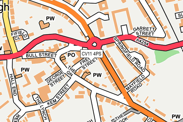 CV11 4PS map - OS OpenMap – Local (Ordnance Survey)